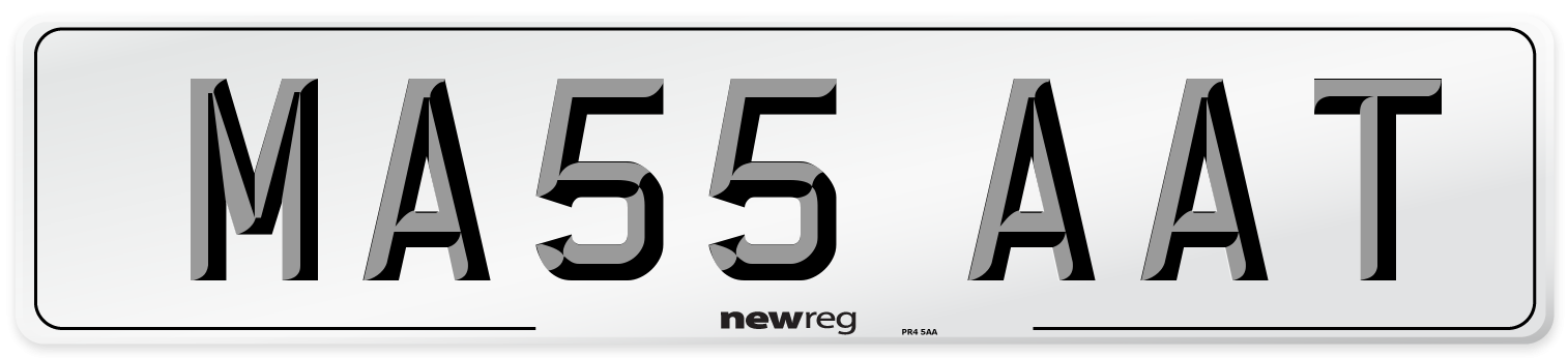 MA55 AAT Number Plate from New Reg